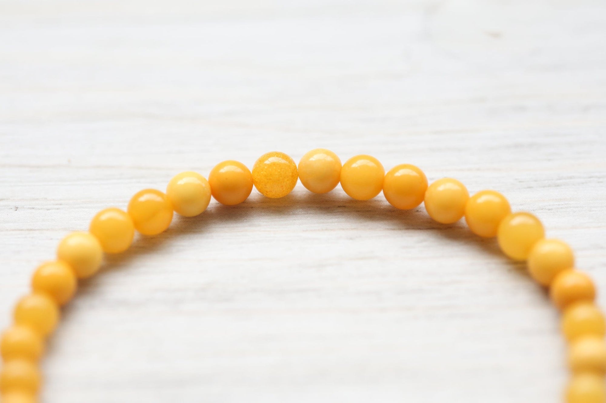 Baltic Amber Striped Dzi Bracelet - Image 6