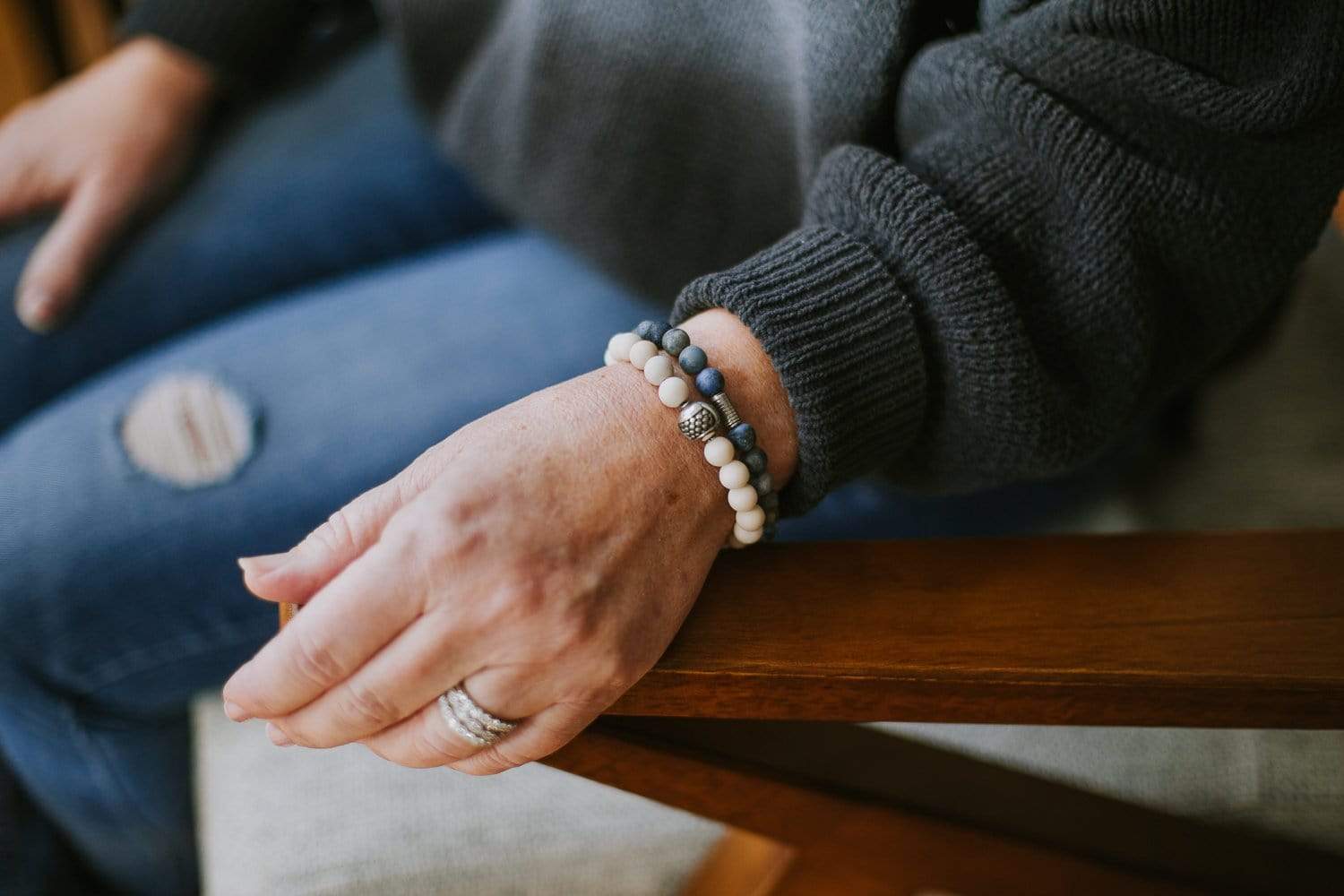 Double Wrap Silver Nirvana Bracelet - Image 4