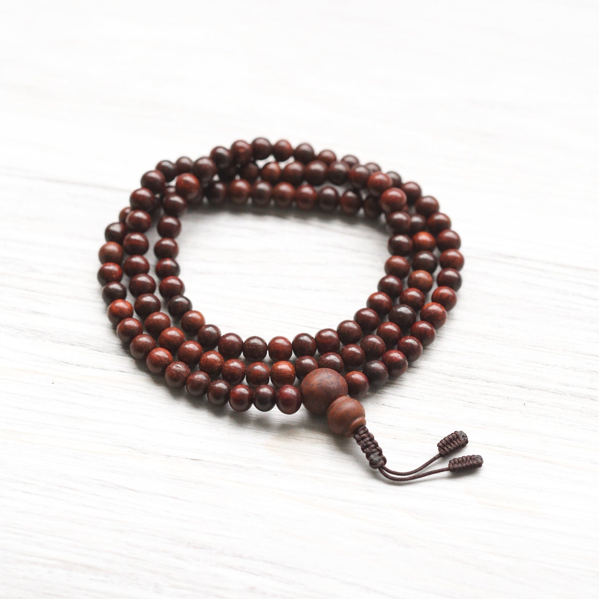 Calming Thai Rosewood Mala Necklace - Image 2