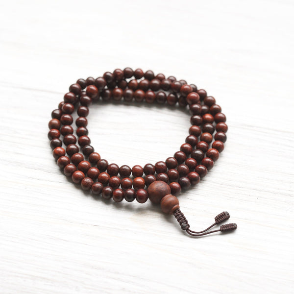 Calming Thai Rosewood Mala Necklace