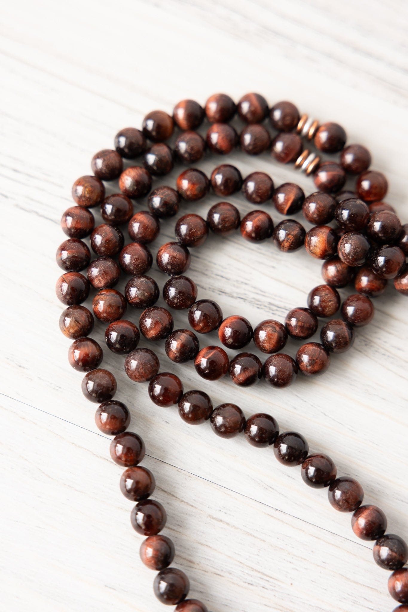 Copper & Stone Thai Amulet Mala - Image 5