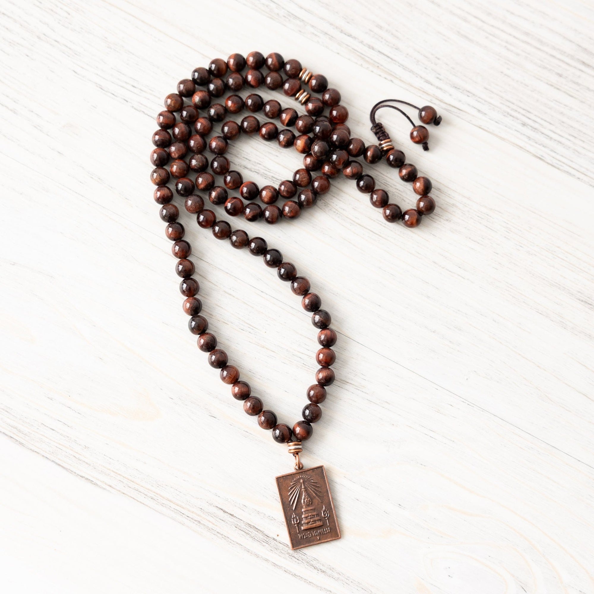Copper & Stone Thai Amulet Mala - Image 2