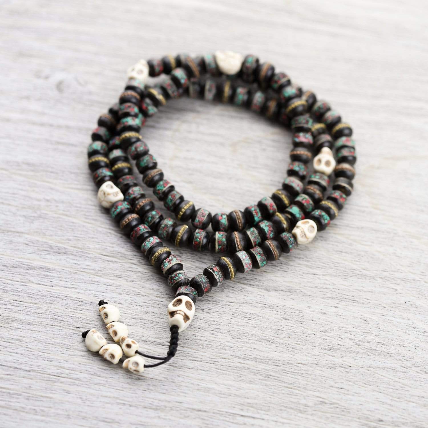 Inlaid Bone Impermanence Mala - Image 2