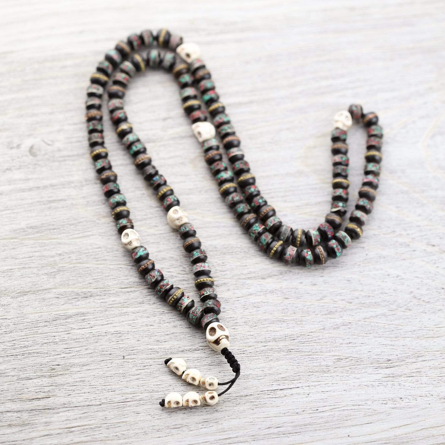 Inlaid Bone Impermanence Mala - Image 11
