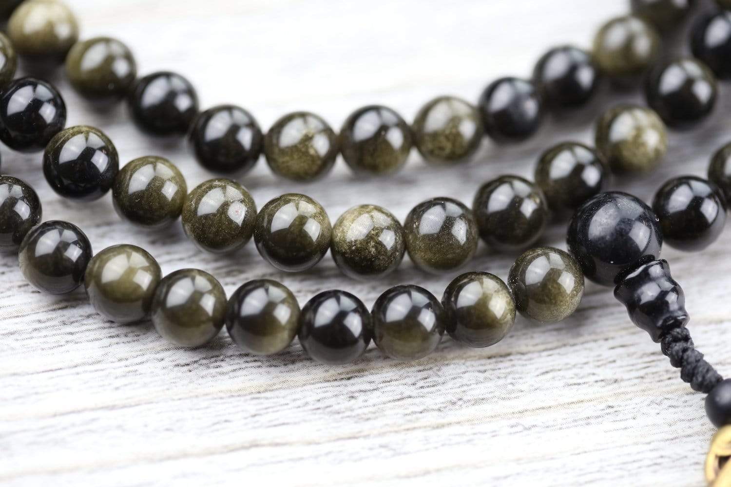 Negativity Blocking Obsidian Mala - Image 6