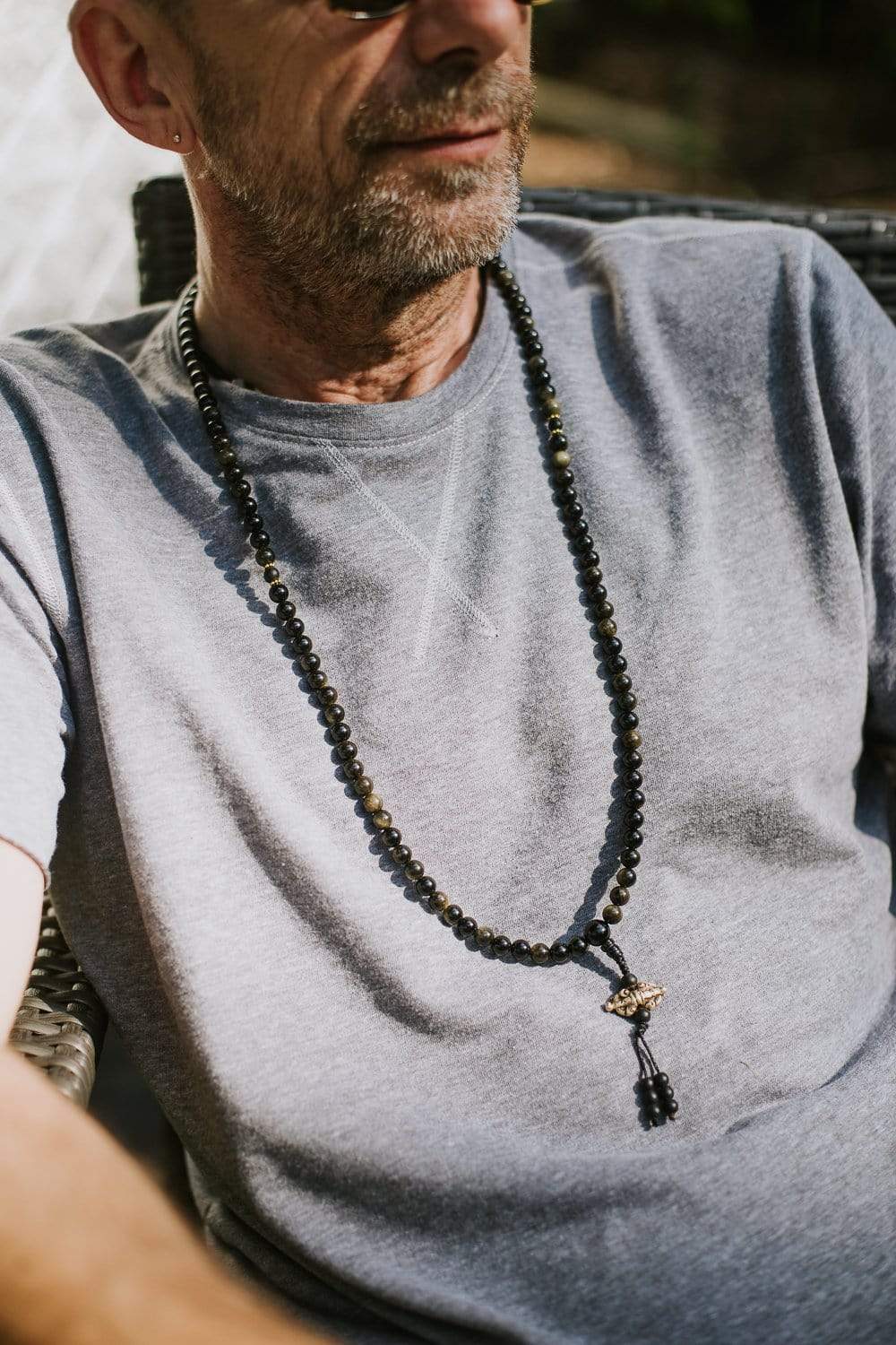 Negativity Blocking Obsidian Mala - Image 5