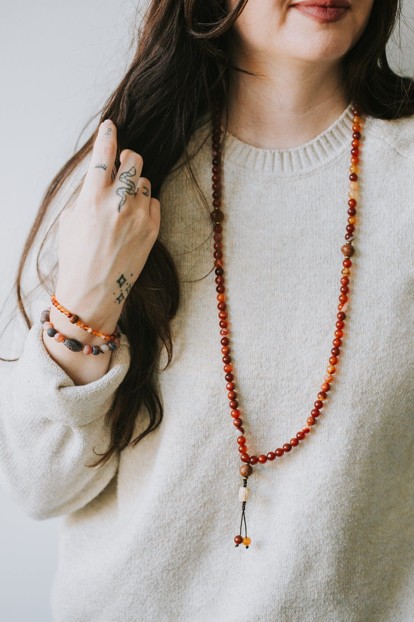 Sardonyx Flame of Impermanence Mala - Image 7