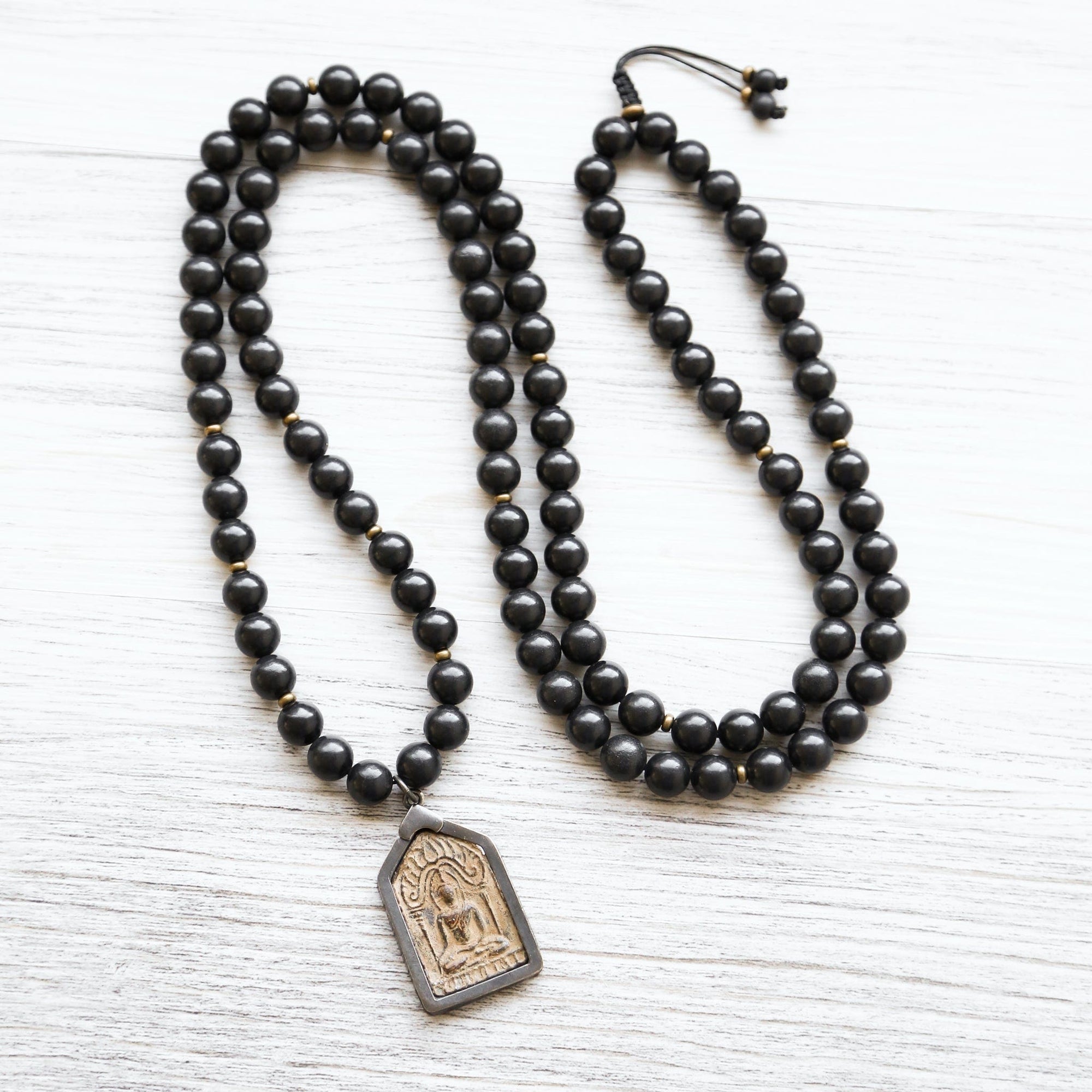 Shungite Mineral Healer & Thai Amulet Mala - Image 2
