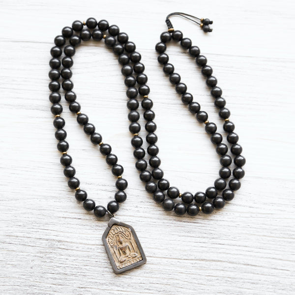 Shungite Mineral Healer & Thai Amulet Mala