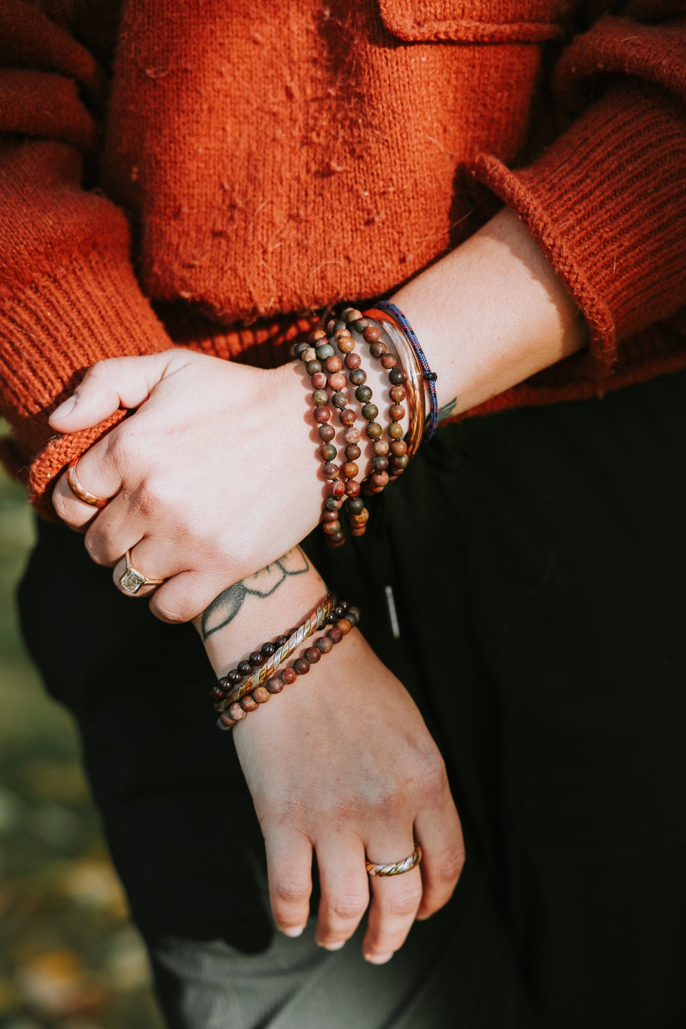 The Ritual™ Knotted Mala - Matte Riverstone - Image 8