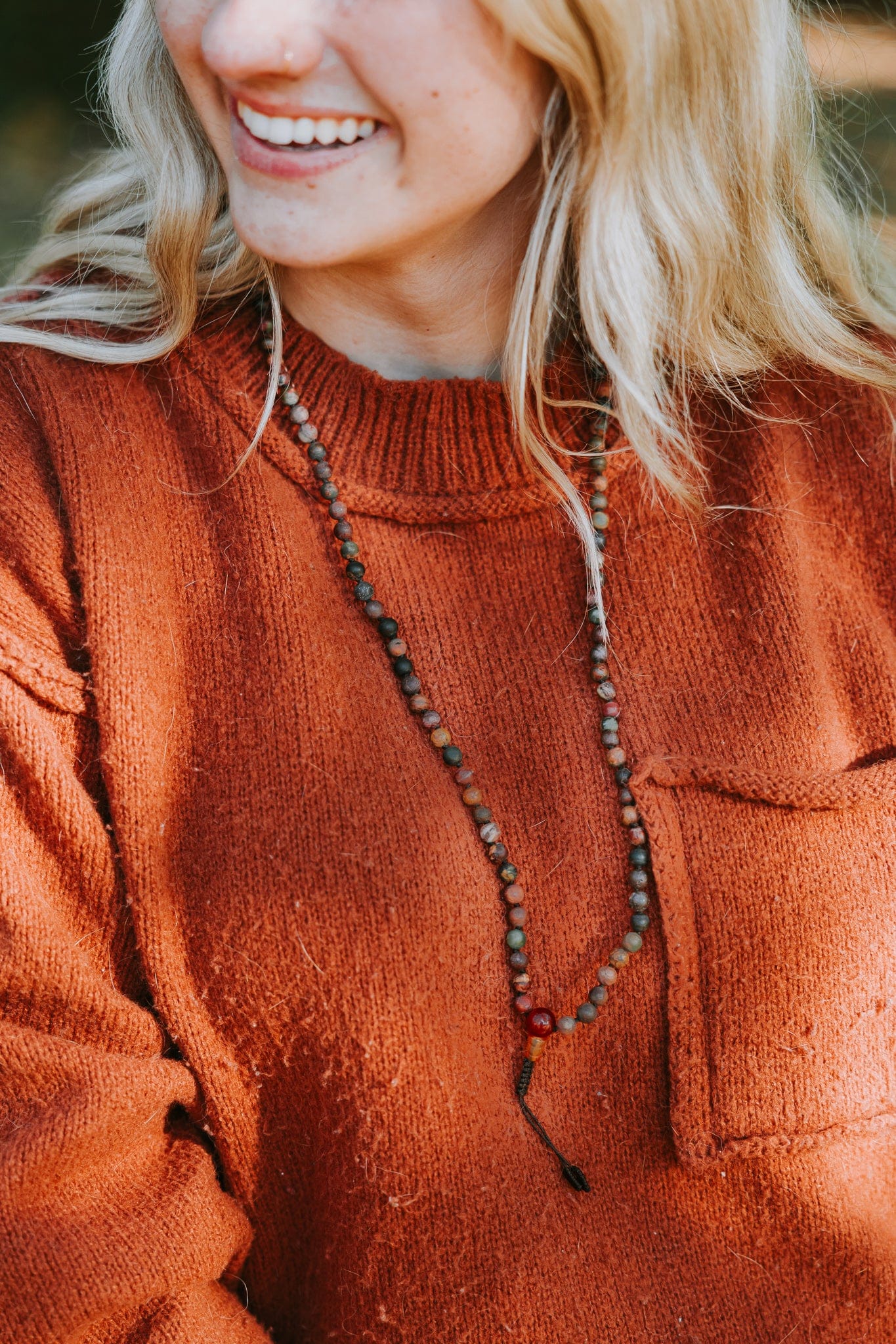 The Ritual™ Knotted Mala - Matte Riverstone - Image 3