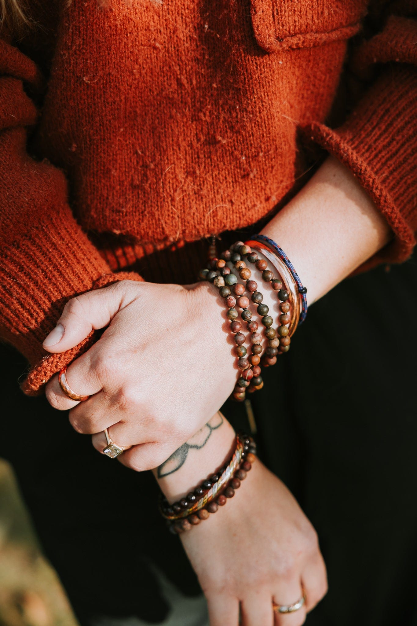 The Ritual™ Knotted Mala - Matte Riverstone - Image 4