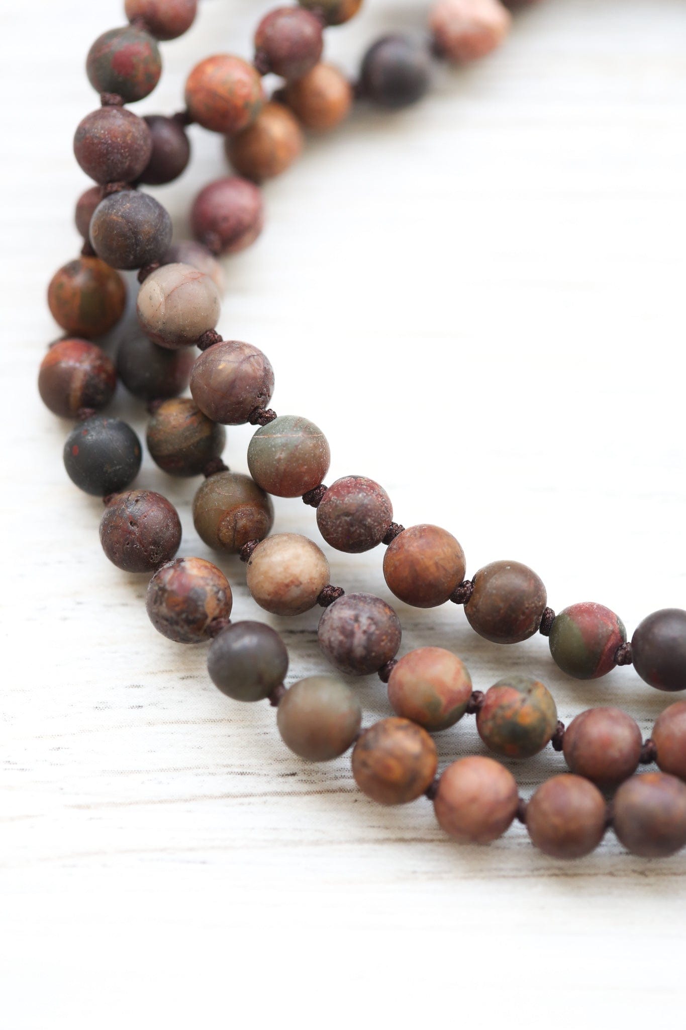 The Ritual™ Knotted Mala - Matte Riverstone - Image 6
