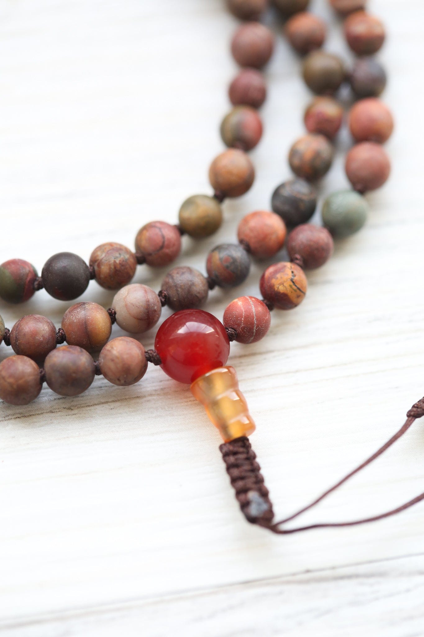 The Ritual™ Knotted Mala - Matte Riverstone - Image 5