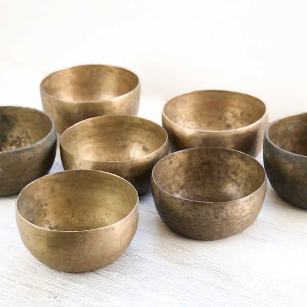 Antique Seven Chakra Singing Bowl Set - Energy & Transformation