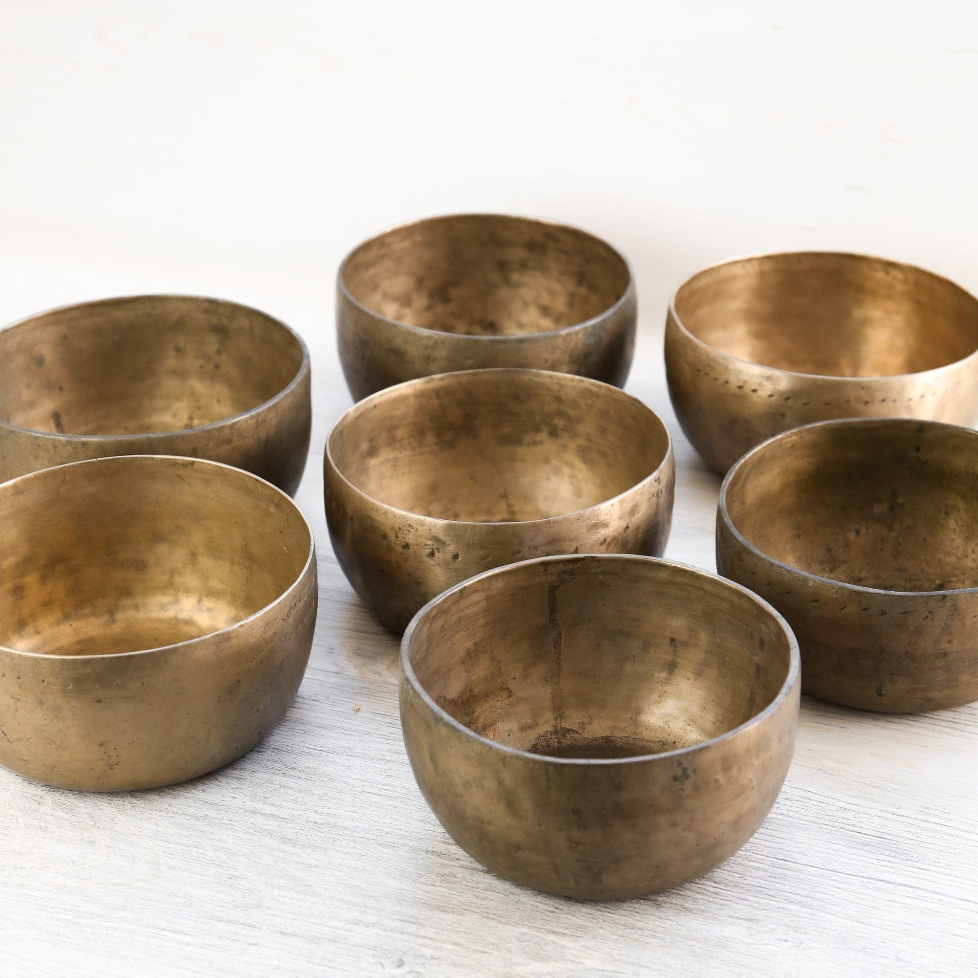 Antique Seven Chakra Singing Bowl Set - Grounding & Balance - Image 2