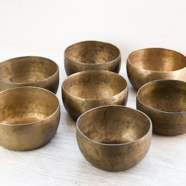 Antique Seven Chakra Singing Bowl Set - Grounding & Balance