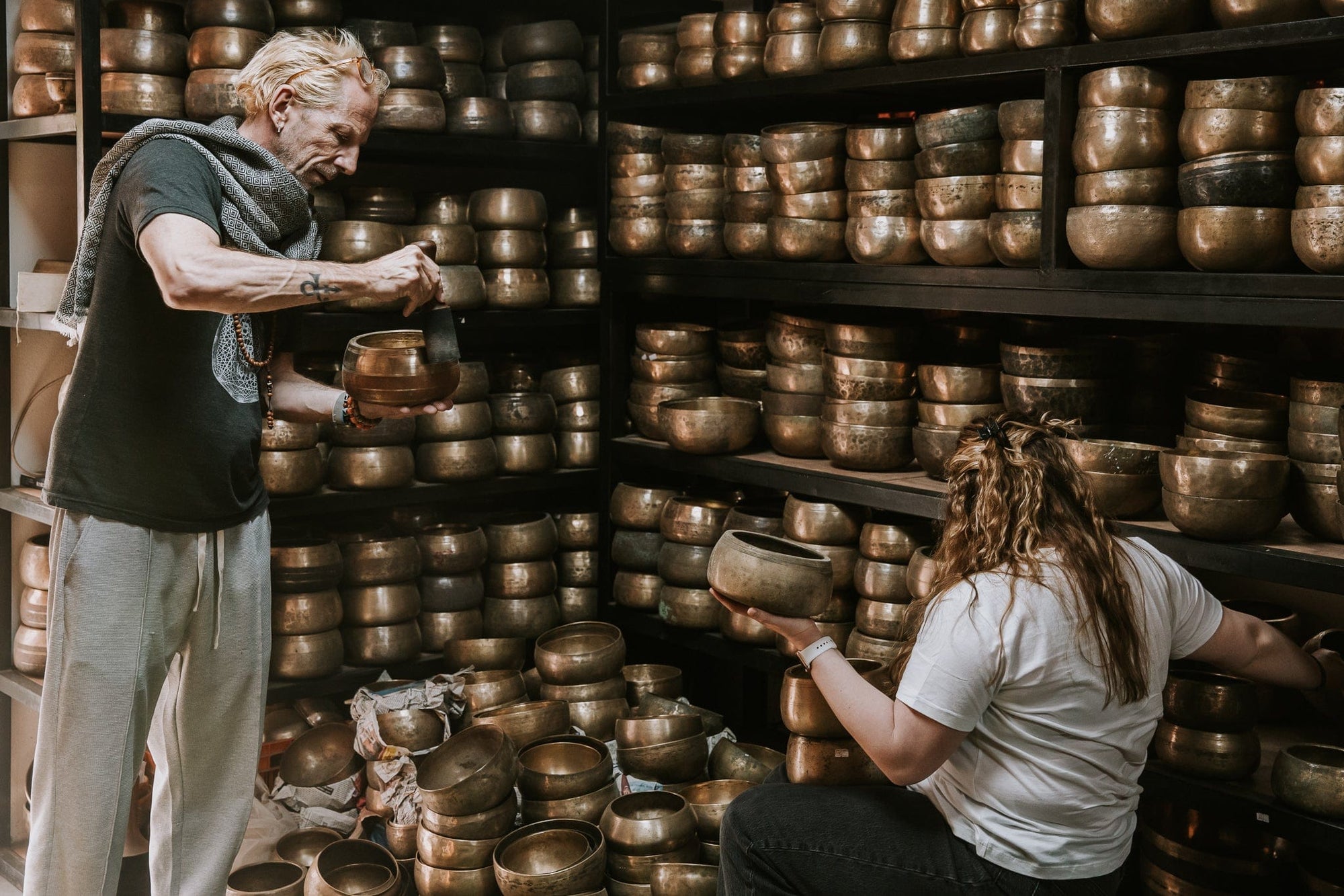 Antique Seven Chakra Singing Bowl Set - Grounding & Balance - Image 7