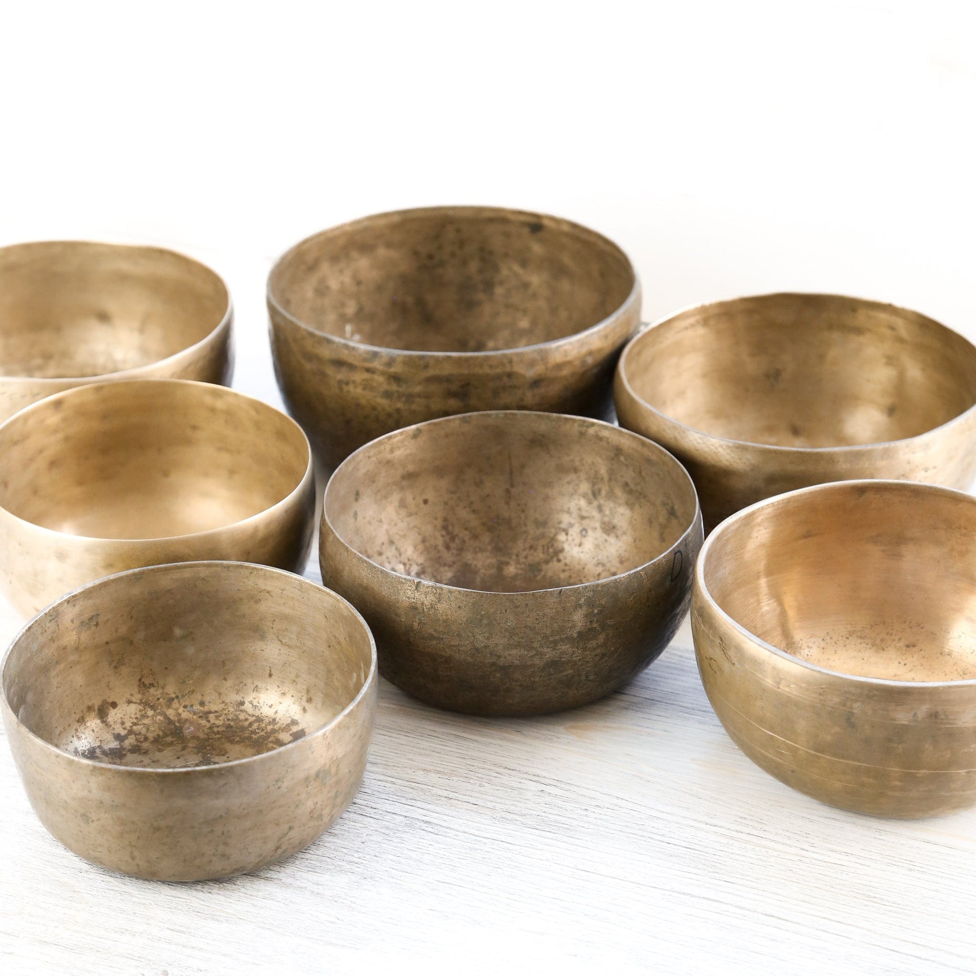 Antique Seven Chakra Singing Bowl Set - Healing & Harmony - Image 2