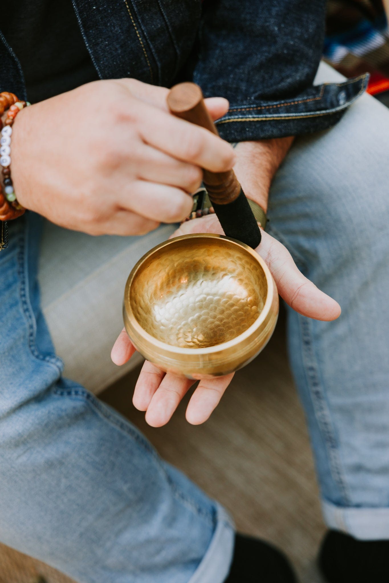 Authentic Hand-Hammered Tibetan Singing Bowl Set - Image 21
