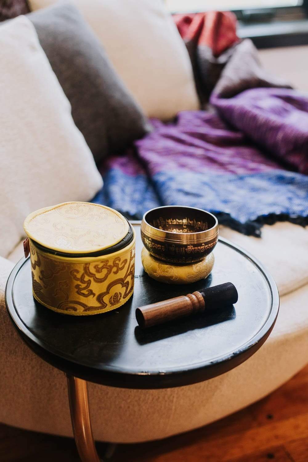 Golden Compassion Singing Bowl Gift Set - Image 3