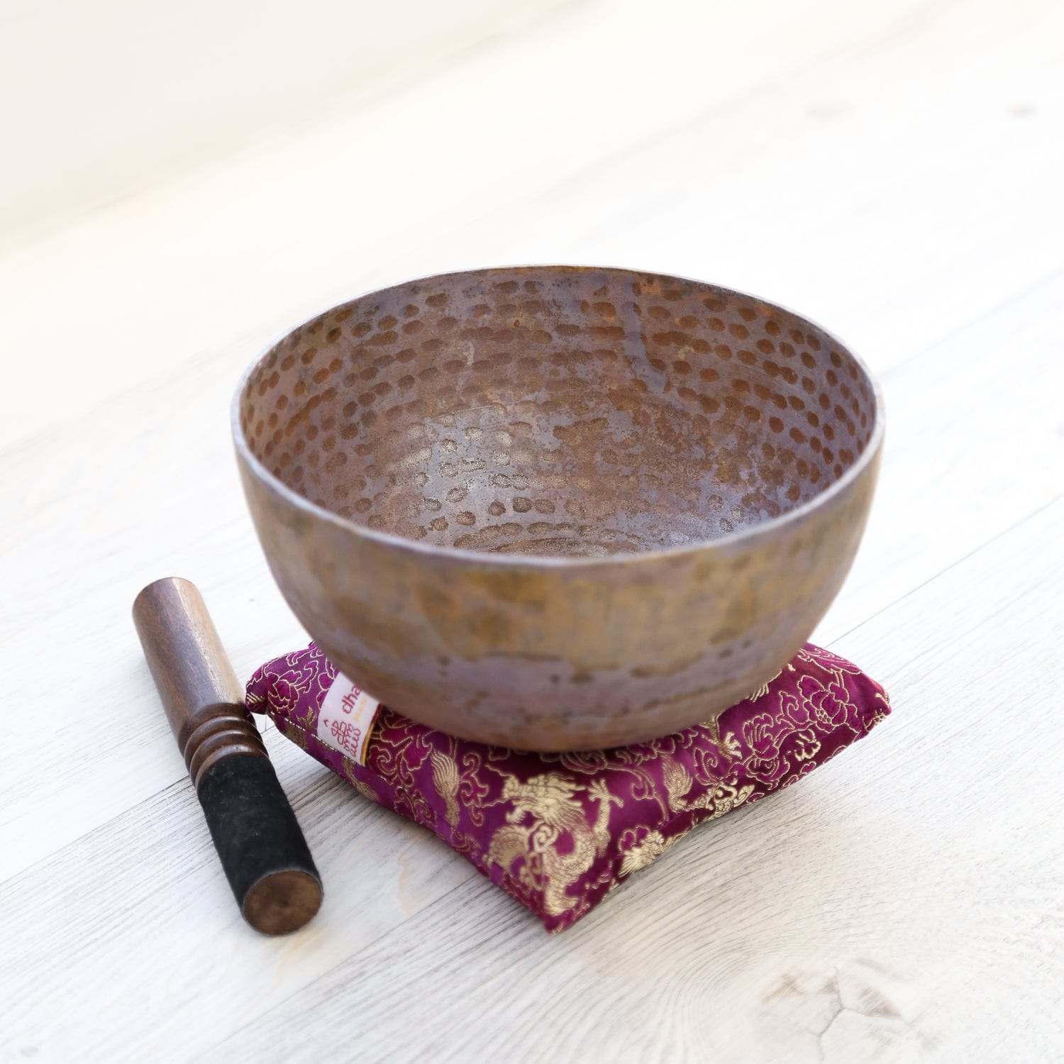 Tibetan Singing Bowl Duo: Hand Hammered & Fire Bowl Set - Image 14