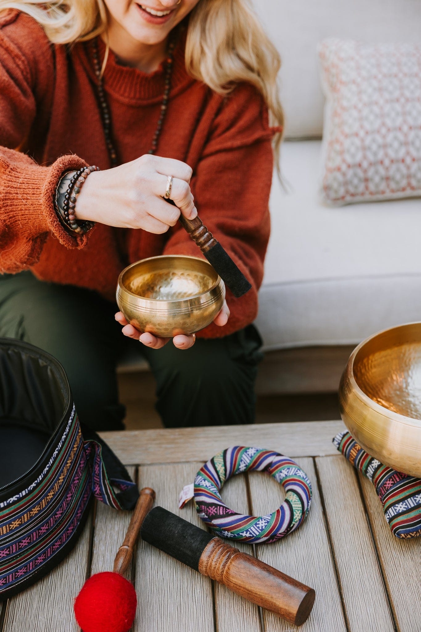 Hand-Hammered Tibetan Bowl Pairing - Image 15