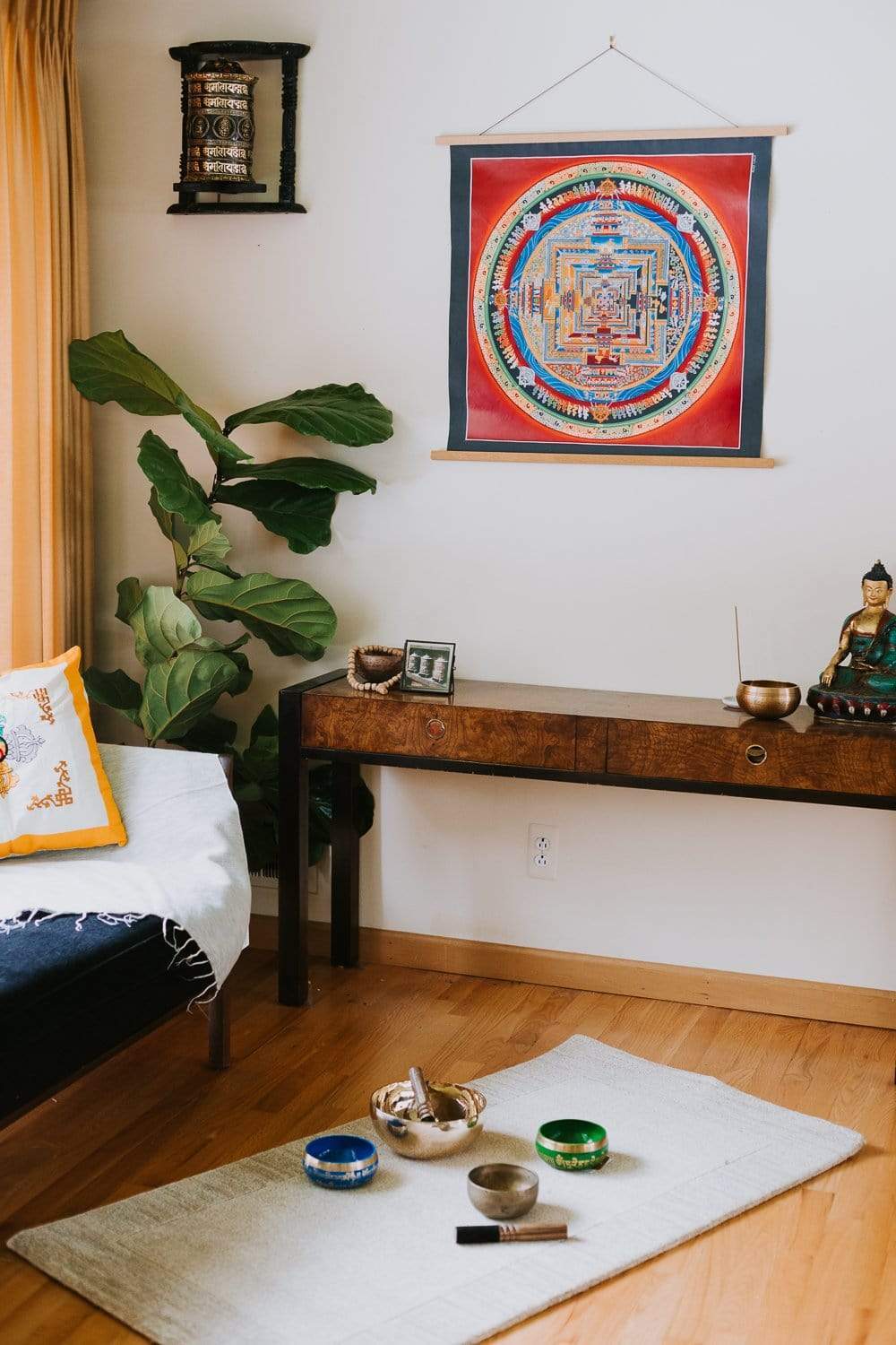 Authentic Hand-Hammered Tibetan Singing Bowl Set - Image 24