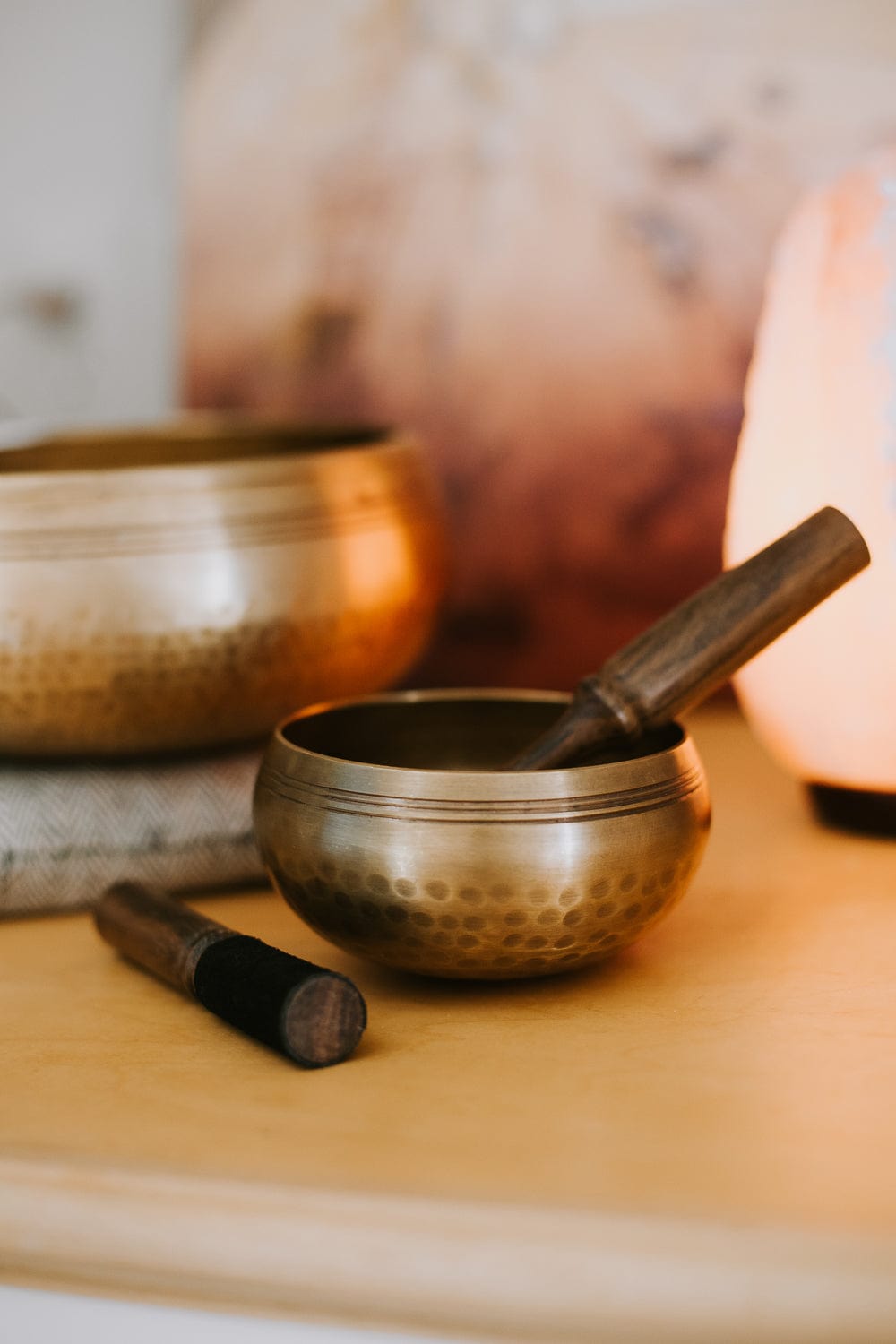 Authentic Hand-Hammered Tibetan Singing Bowl Set - Image 5