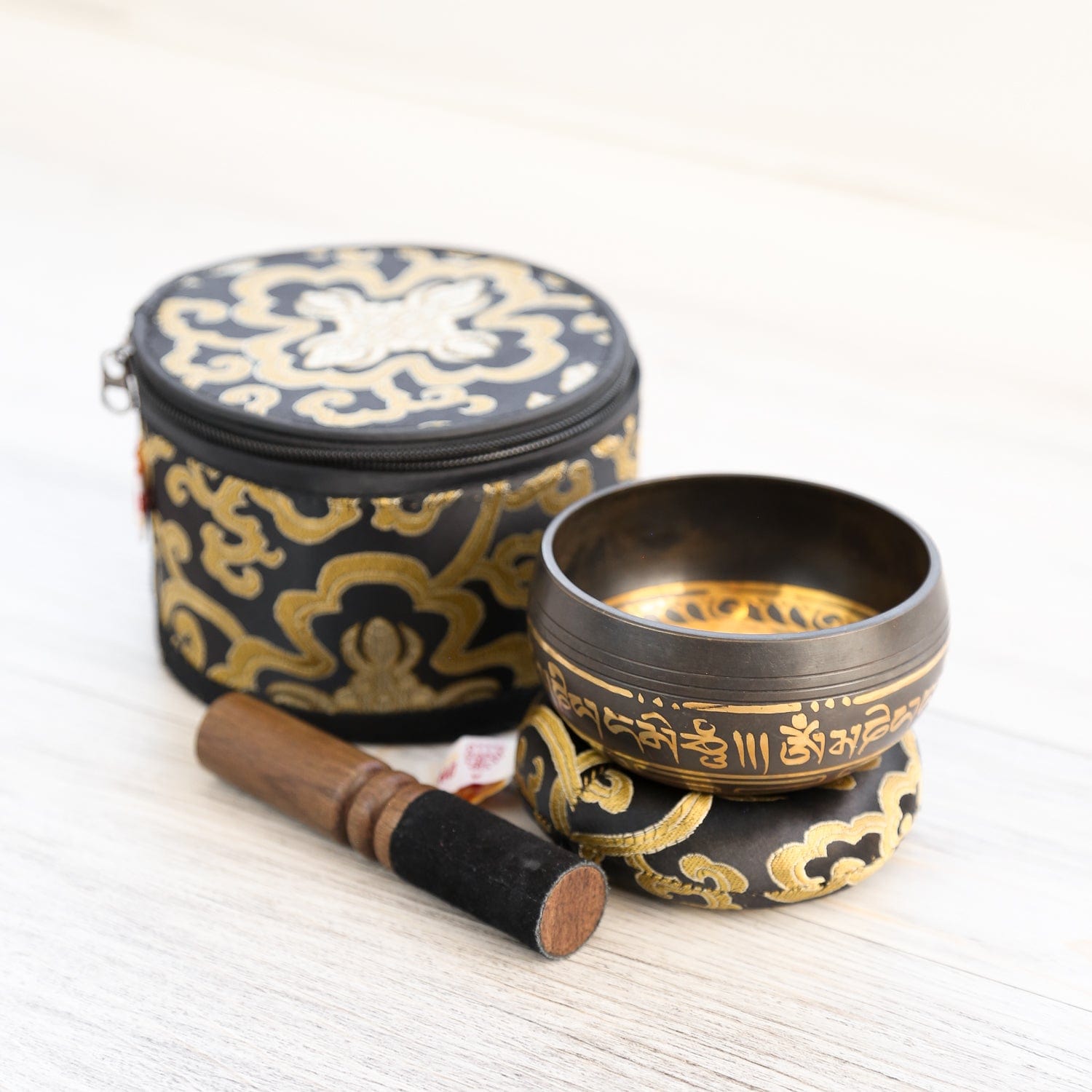 Tibetan Om Singing Bowl Set - Image 2