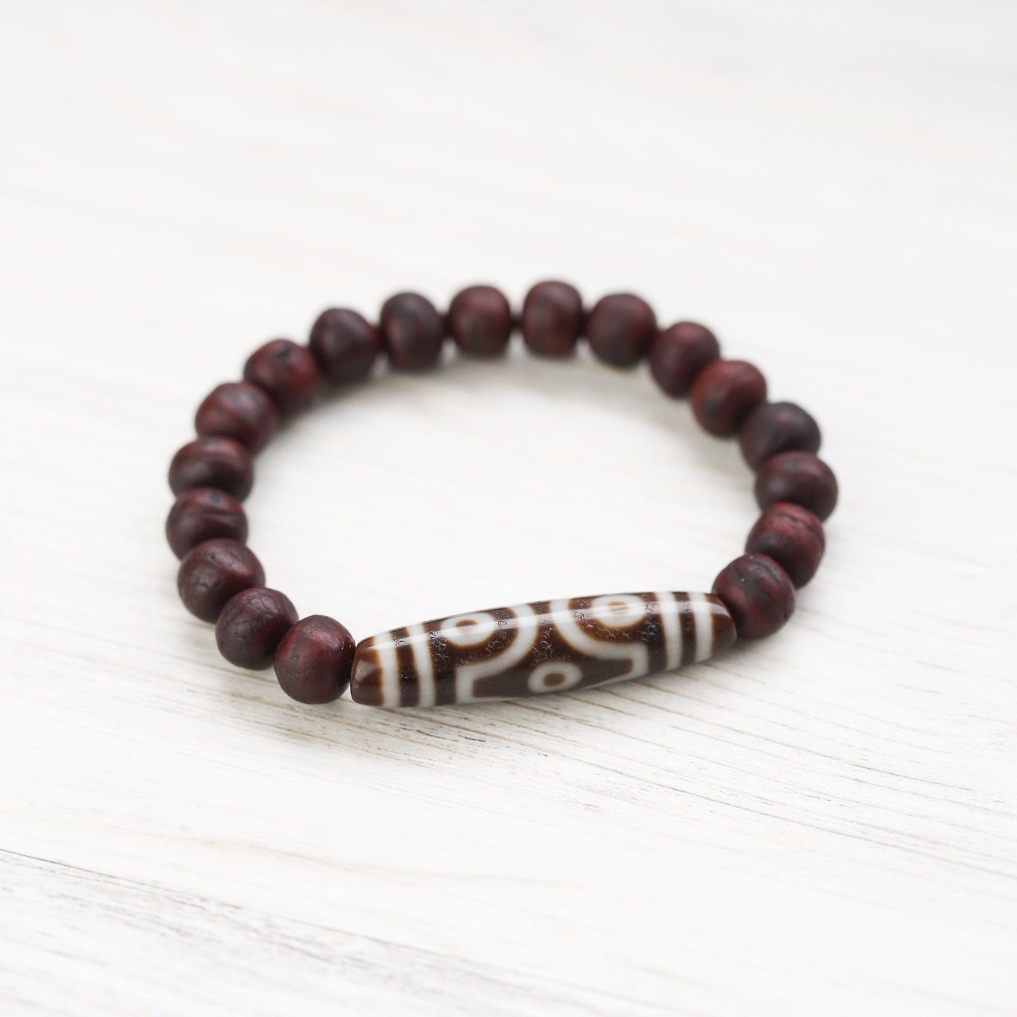 Antique Bodhi Dzi Bracelet - Image 8