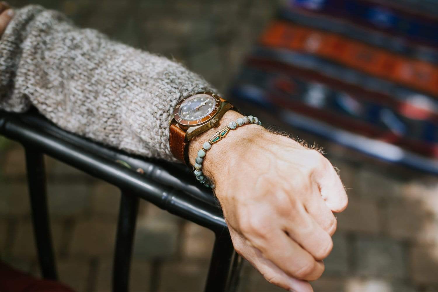African Turquoise Self-Expression Bracelet - Image 4