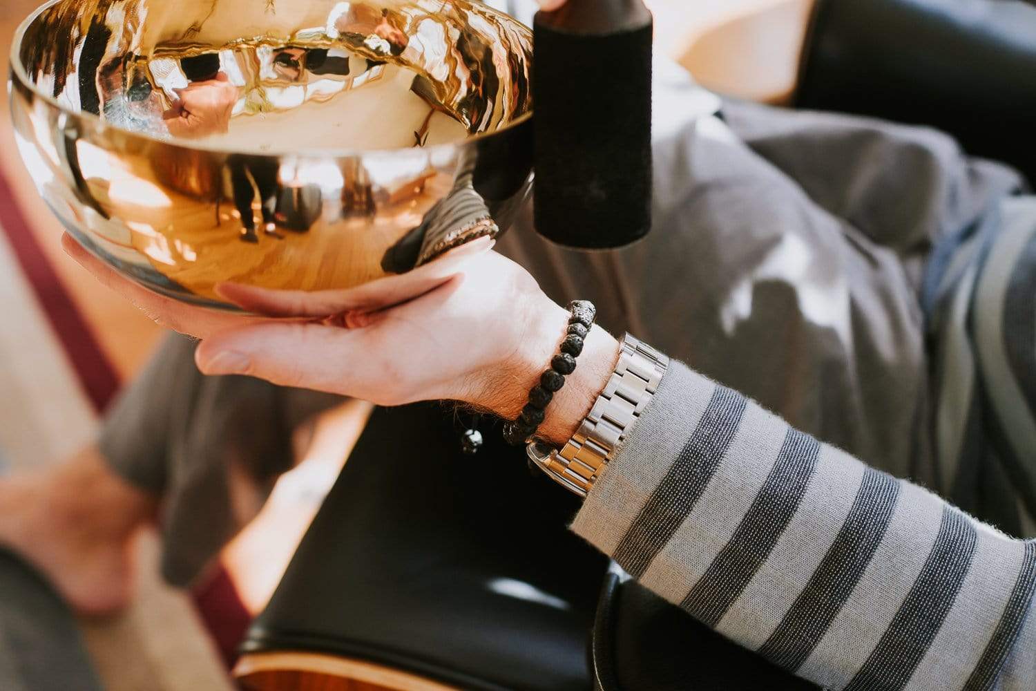 Aged Dark Rudraksha Wrist Mala - Image 3