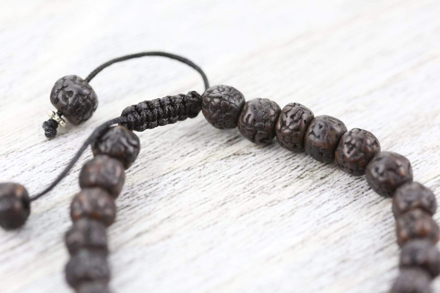 Aged Dark Rudraksha Wrist Mala - Image 6