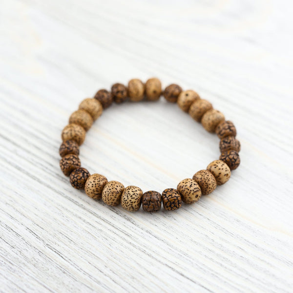 Anchor & Bloom - Lotus & Rudraksha Bracelet