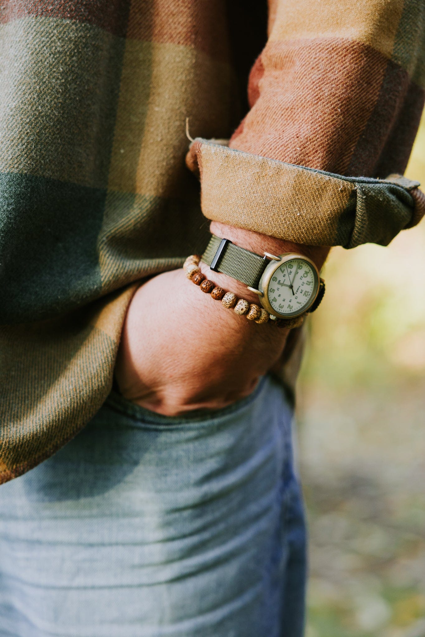 Anchor & Bloom - Lotus & Rudraksha Bracelet - Image 6