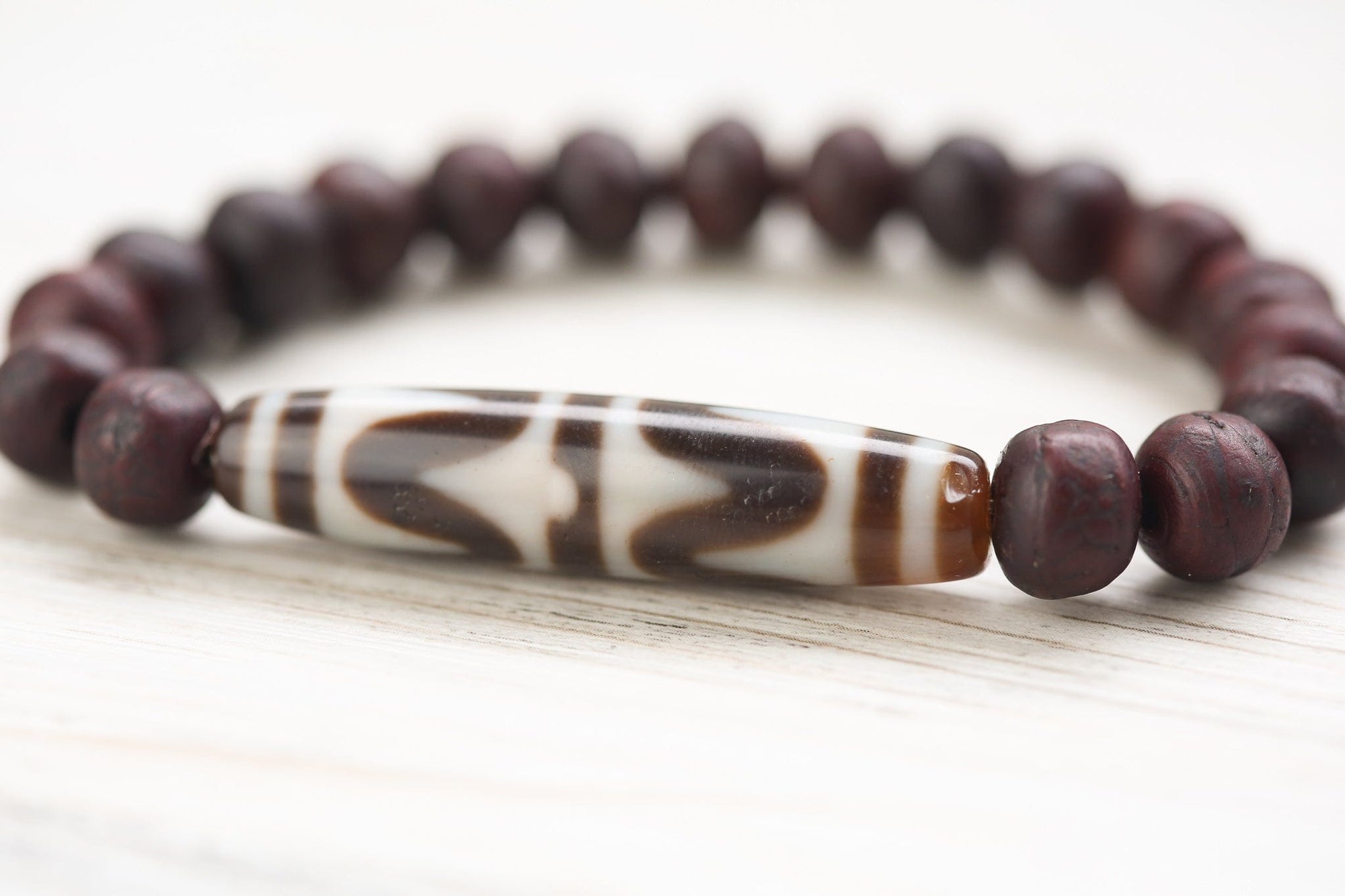 Antique Bodhi Dzi Bracelet - Image 5