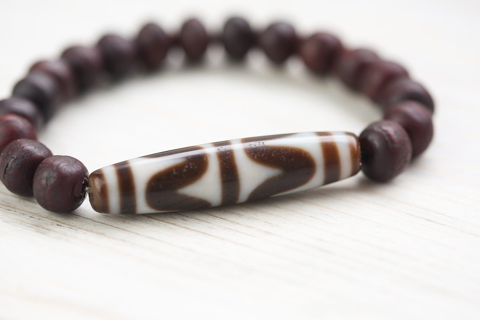 Antique Bodhi Dzi Bracelet - Image 4