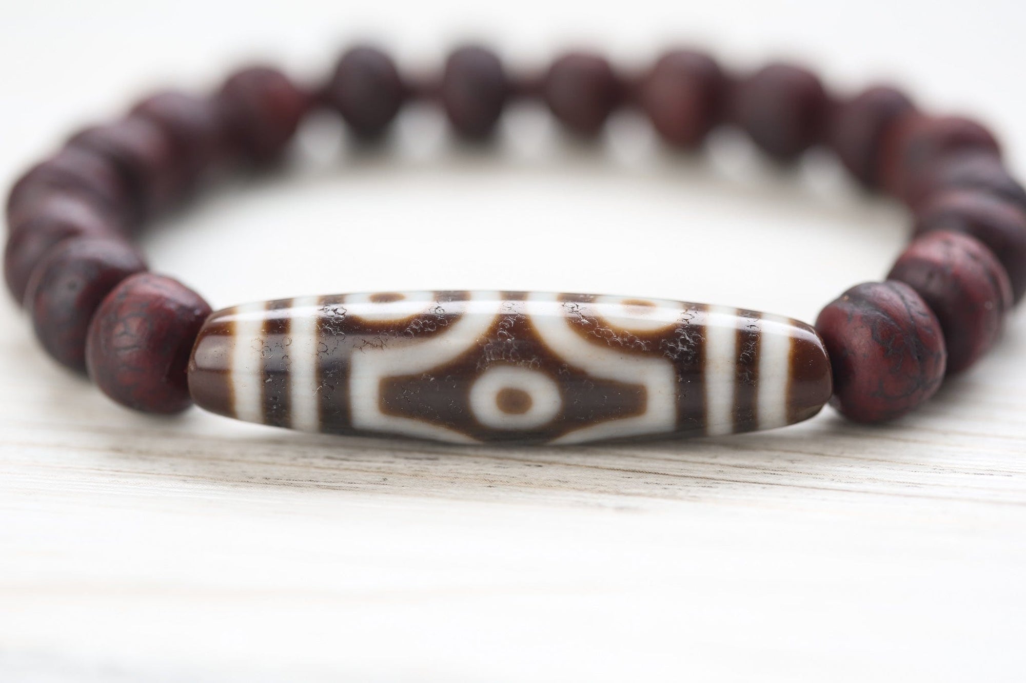 Antique Bodhi Dzi Bracelet - Image 9