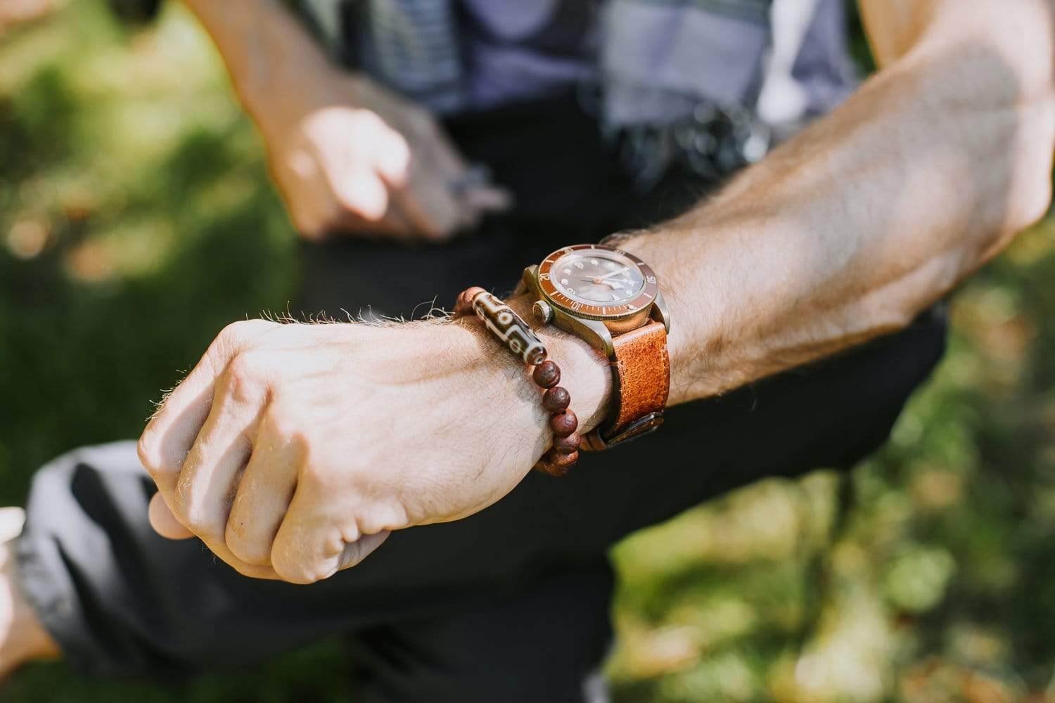 Antique Bodhi Dzi Bracelet - Image 3