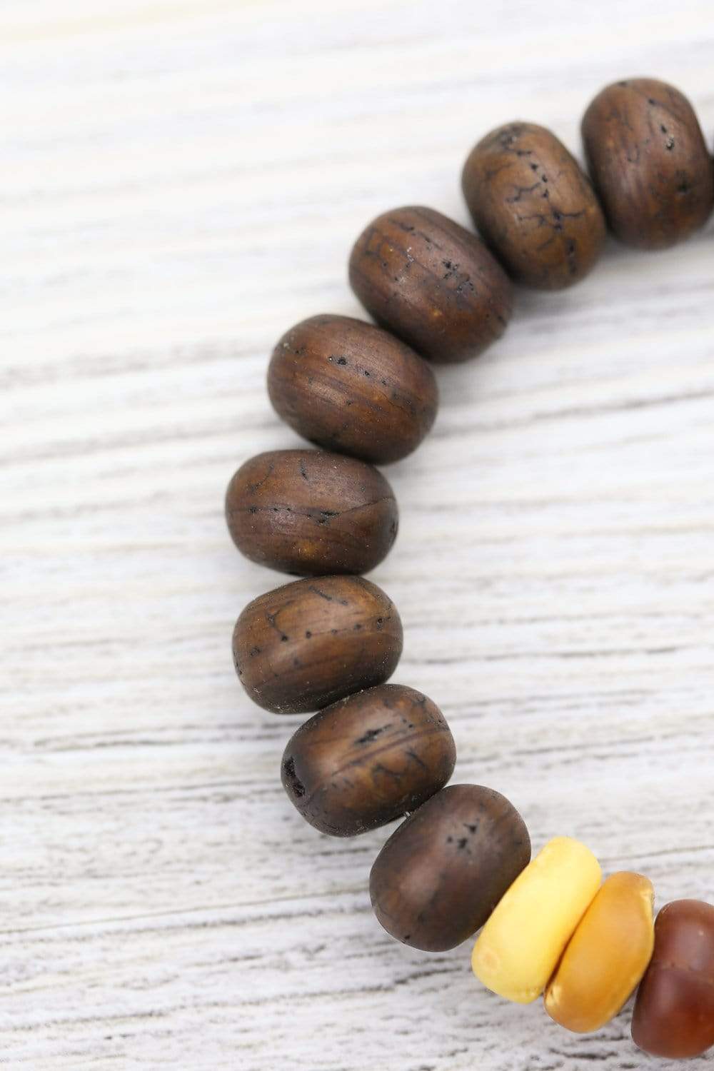 Bodhi Seed and Amber Wrist Mala - Image 10