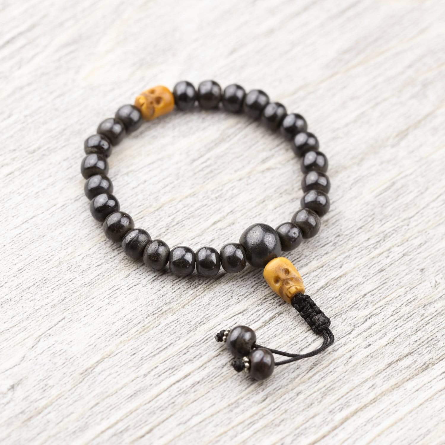 Bone and Skull Impermanence Wrist Mala - Image 2