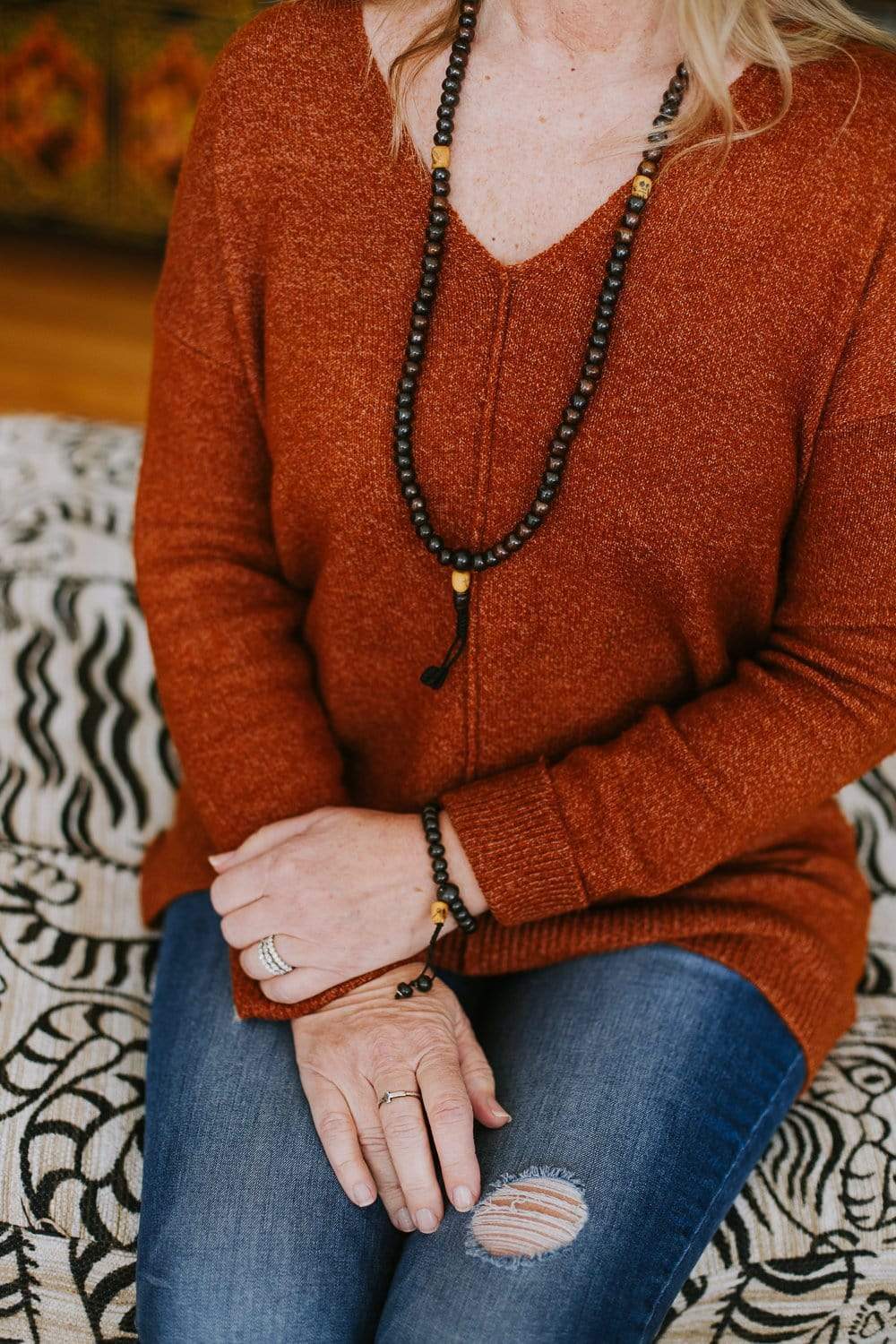 Bone and Skull Impermanence Wrist Mala - Image 6