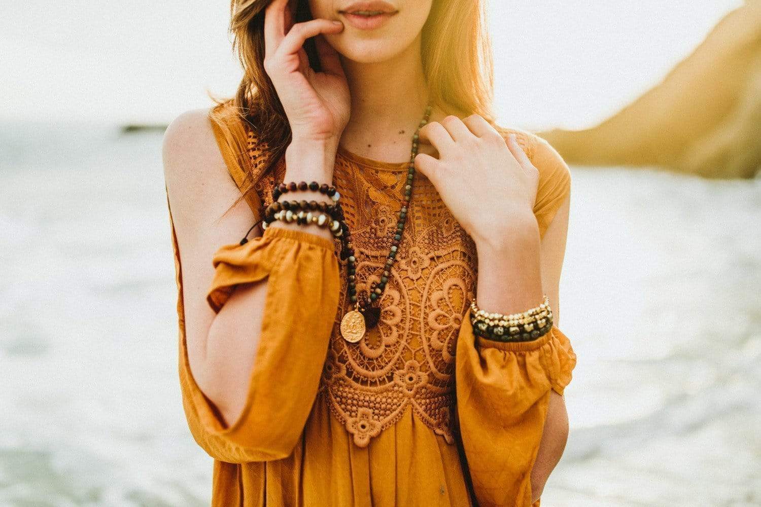 Brass Skull Wrist Mala - Image 8