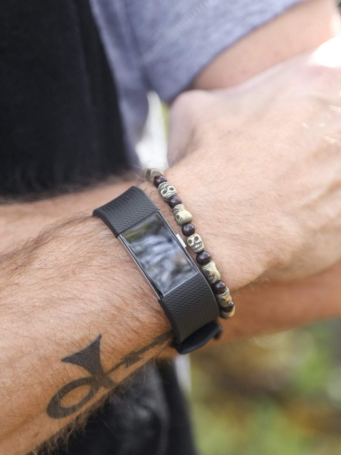 Brass Skull Wrist Mala - Image 3