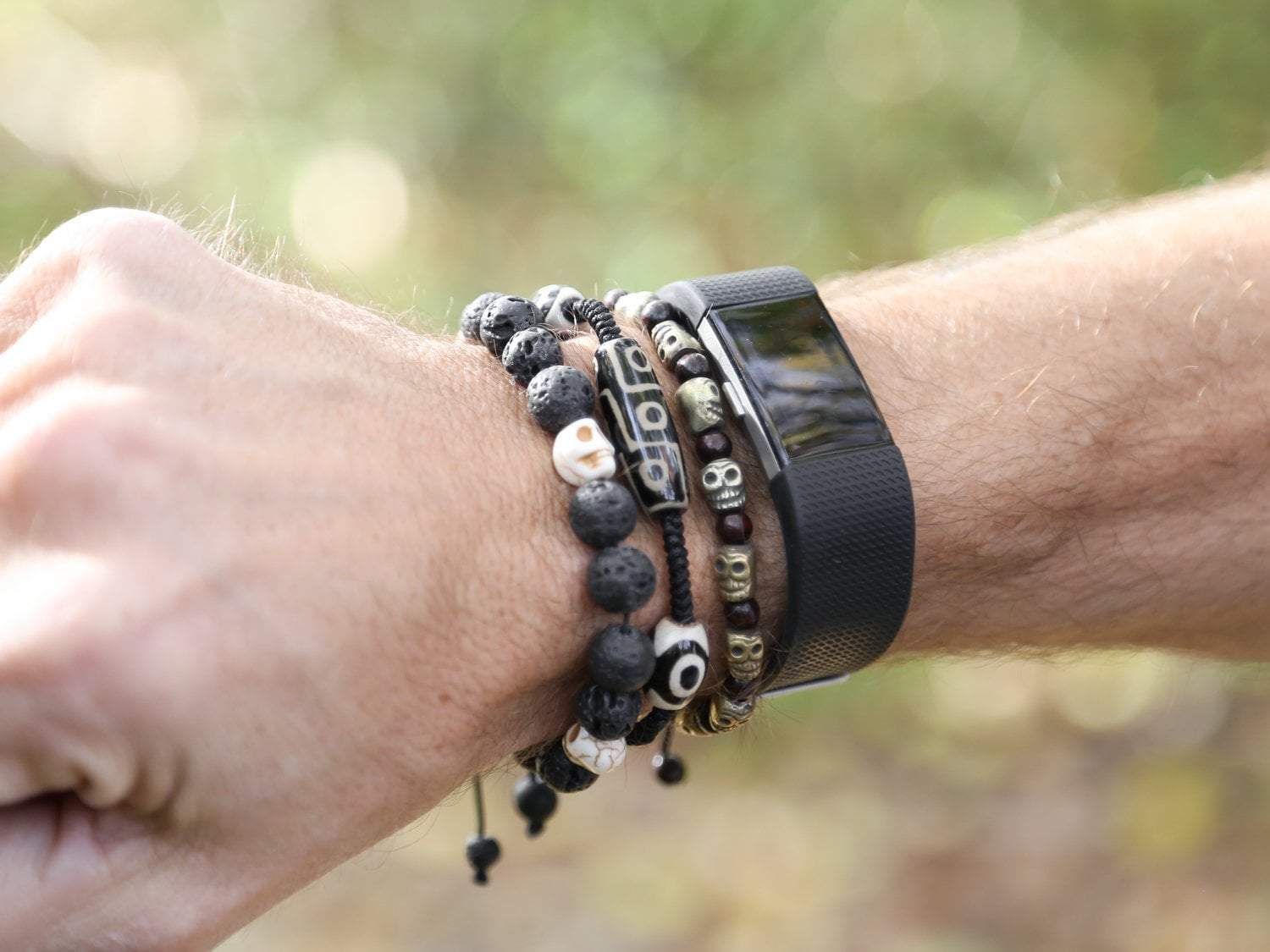 Brass Skull Wrist Mala - Image 5