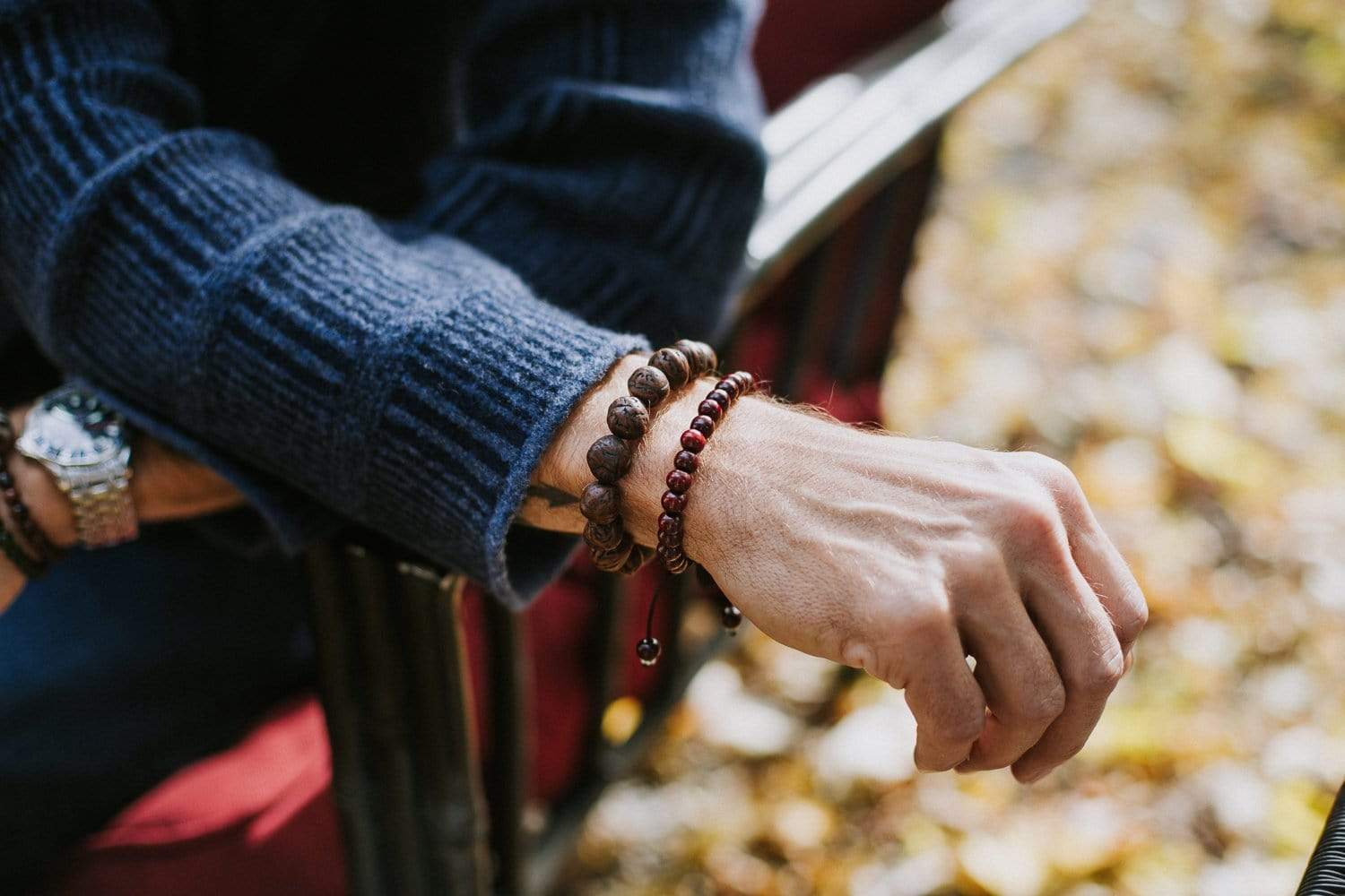 Calming Thai Rosewood Wrist Mala - Image 9