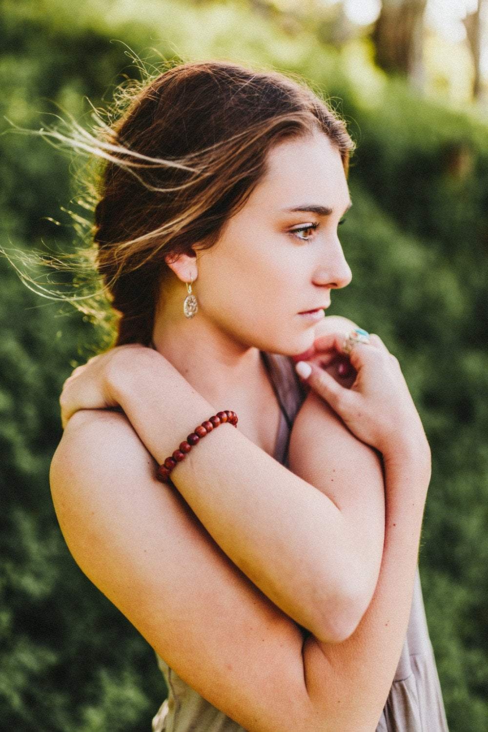 Calming Thai Rosewood Wrist Mala - Image 4