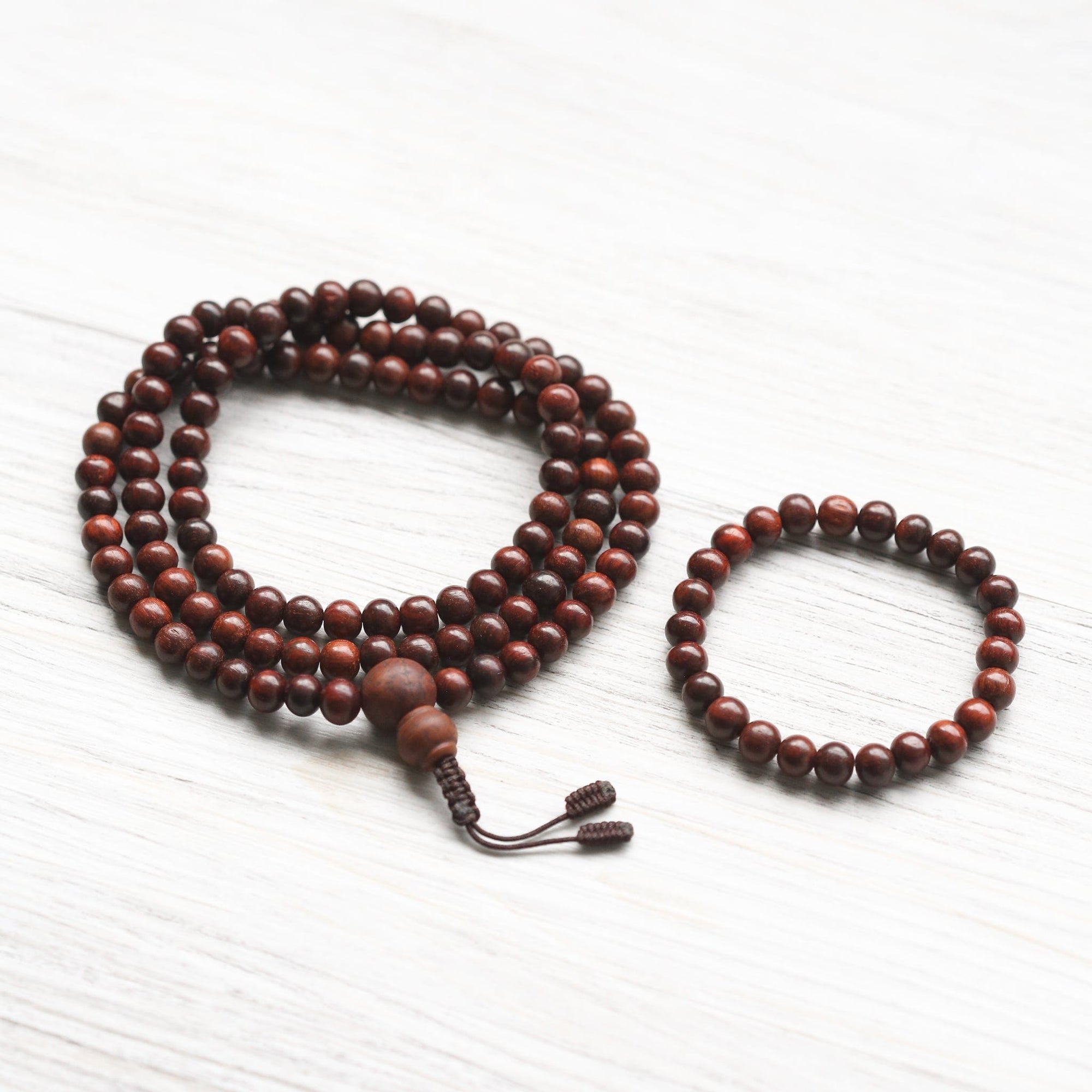 Calming Thai Rosewood Wrist Mala - Image 10