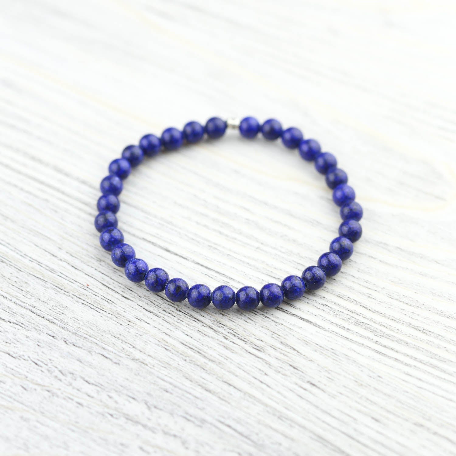 Celestial Blue Lapis Everyday™ Mala Bracelet - Image 2